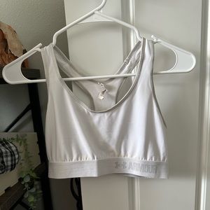 White Under Armour sports bra size Medium